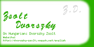 zsolt dvorszky business card